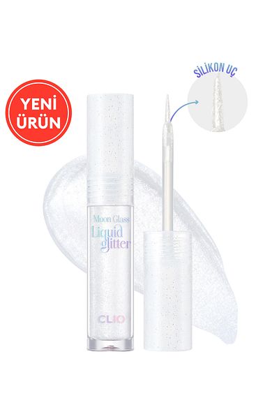 CLIO Clio Moon Glass Liquid Glitter - Luminous and Clear, Sweet Cloud (01 Baby Snow)