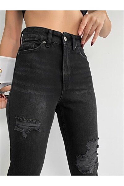 Ben Özgürüm Yüksek Bel Peçli Mom Jean Kadın Pantolon