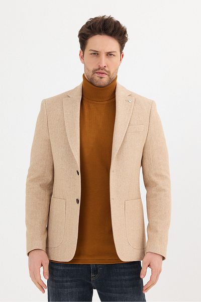 Savira Μάλλινο μπουφάν Slimfit - Μικτό χειμωνιάτικο ύφασμα, χωρίς επένδυση, νέα σεζόν