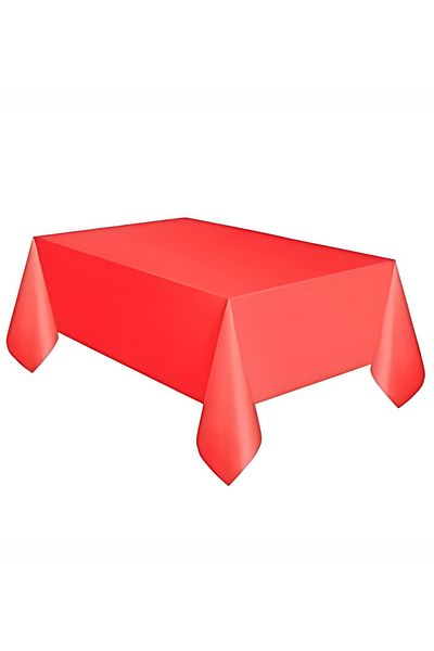 TREND Plain Red Plastic Table Cover
