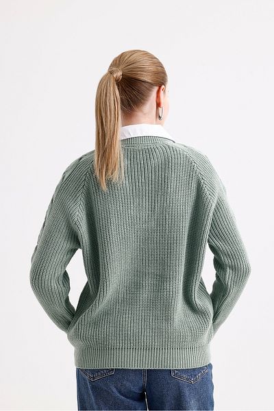 ikomteks Shirt Collar Knitwear Sweater