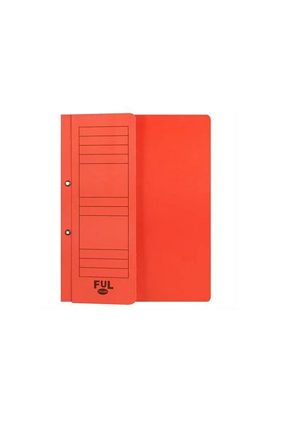 Polin Pack of 50 Red Full Color Luxury Half Cover Cardboard Files