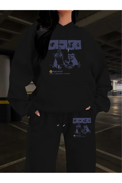 Nebulaa Tekstil NEBULAA Γυναικείο Σετ Φούτερ με Κουκούλα & Παντελόνι Τζόγκερ ...