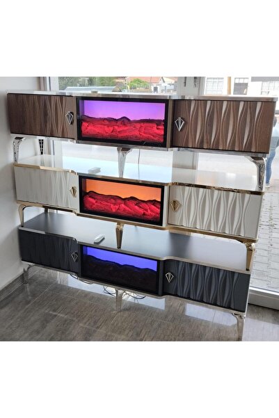 ABABEY ŞÖMİNELİ TV SEHPASI 160 CM