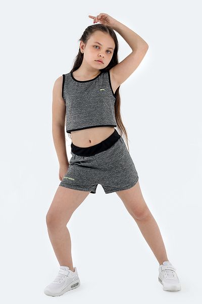 Slazenger Детски горнище Desta за момиче, тъмносив цвят