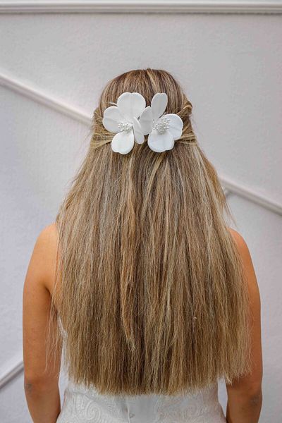 Turkuaz Accesoriu Păr Mireasă / Accesoriu Păr Alb Nuntă Nuntă Cu Perle