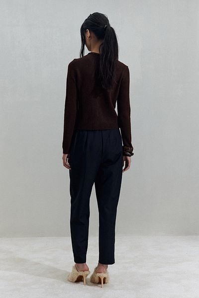 Suud Collection Bitter Brown Jenny Buttoned Cardigan