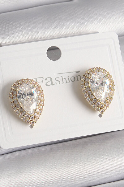 BESKAR Brass Gold Color Zircon Stone Drop Model Women's Earrings