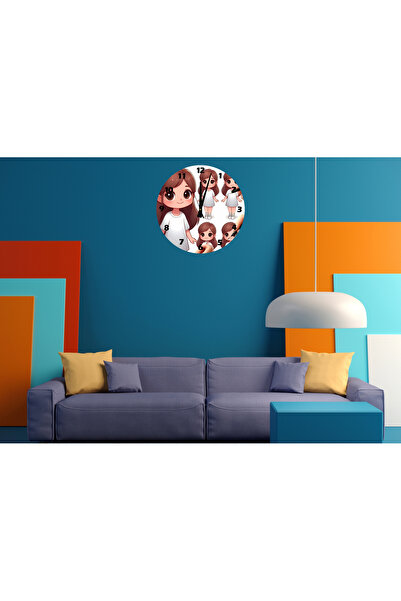 Ti Play Tİ-PLAY PRINCESĂ DRĂGĂ 30X30CM CEAS DE PERETE MODERN DECORATIV ACRILIC