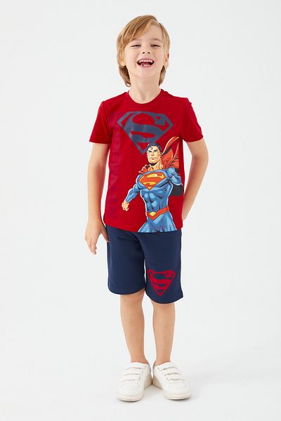 Superman Heros Red Boy Bermuda Suit