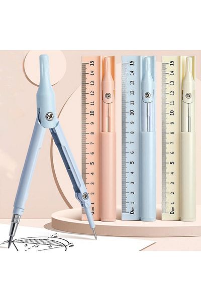 UĞURDAN 3 in 1 Multifunctional Pergel Ruler Set