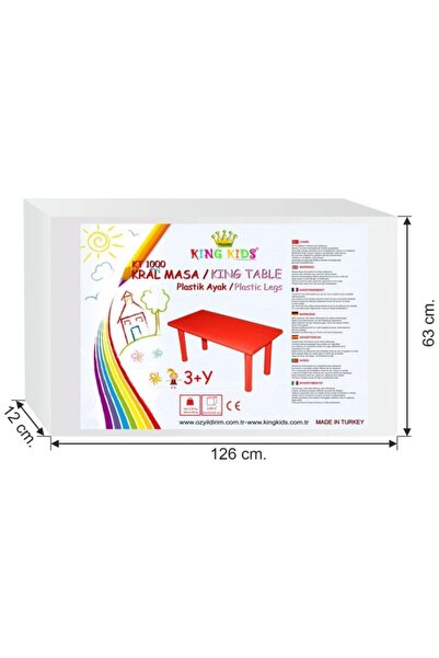 KingKids King Kids Kral Masa Plastik Ayaklı Yeşil
