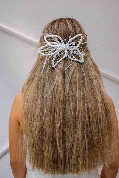 Turkuaz Accesoriu Păr Mireasă / Nuntă Nuntă Accesoriu Păr Alb Otrishi Cu Perle