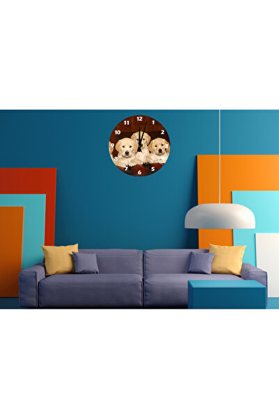 Ti Play Tİ-PLAY LABRADOR PUPPIES 30X30CM CEAS DE PERETE MODERN DECORATIV ACRILIC