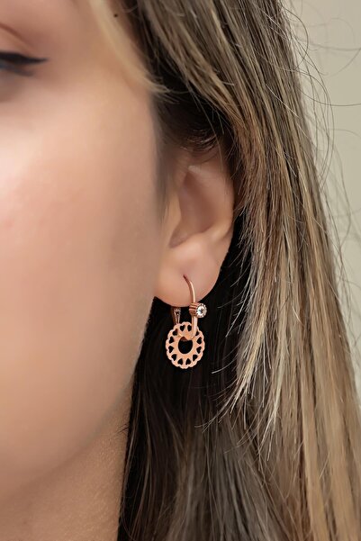 Nereze 925 Ayar Gümüş Tektaş Göçmen Küpe