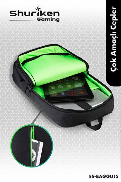 Shuriken Es-Baggu15 15.6" Gaming Laptop Backpack - for Travel