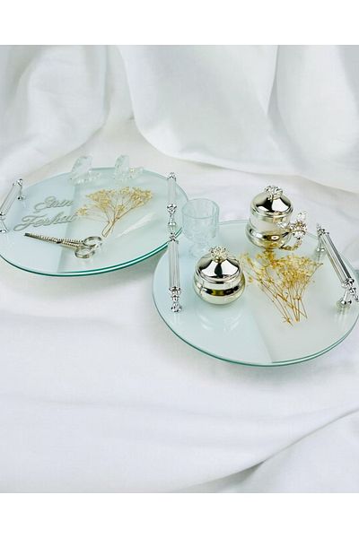 CyzHome Radiant White Promise and Engagement Tray Set