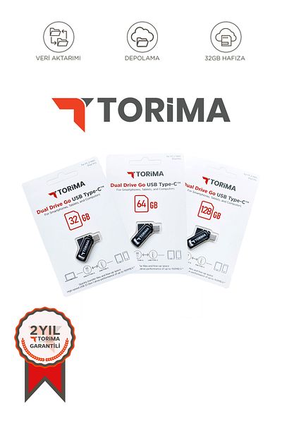 Torima Black 32Gb Dual Drive Usb-Type-C Otg