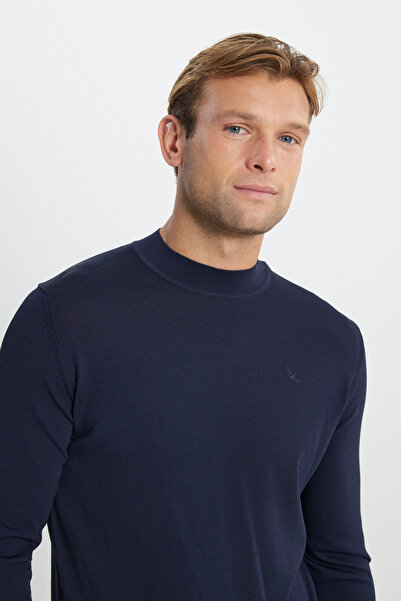 ALTINYILDIZ CLASSICS Standart Fit Normal Kesim Yarım Balıkçı Yaka Basic Triko Ekru Kazak