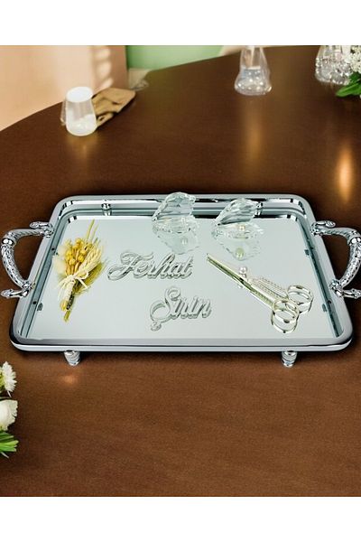 CyzHome Passion Silver Stylish Promise Tray and Engagement Tray