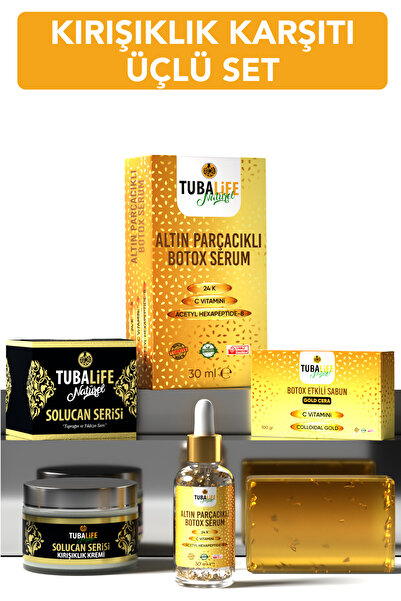 TUBALİFE 3'lü Kırışıklık Karşıtı Set | Kırışıklık Kremi, Botoks Etkili - 24k ...