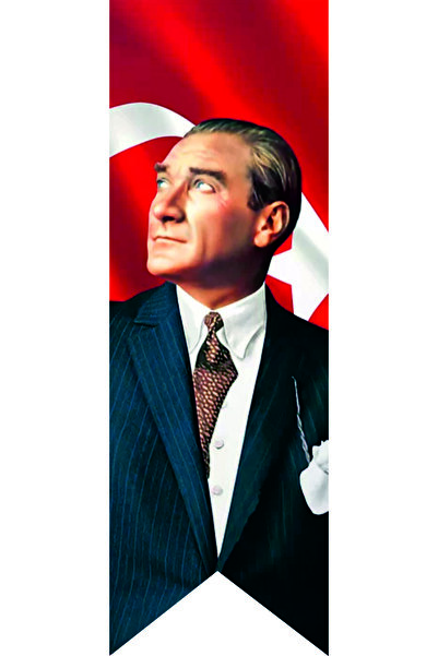 MAVİ DENİZ REKLAM ATATÜRK BASKILI KIRLANGIÇ BAYRAK 50*150