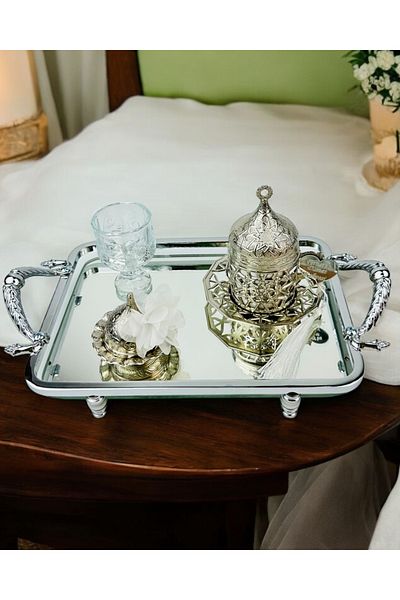 CyzHome Passion Silver Stylish Promise Tray and Engagement Tray