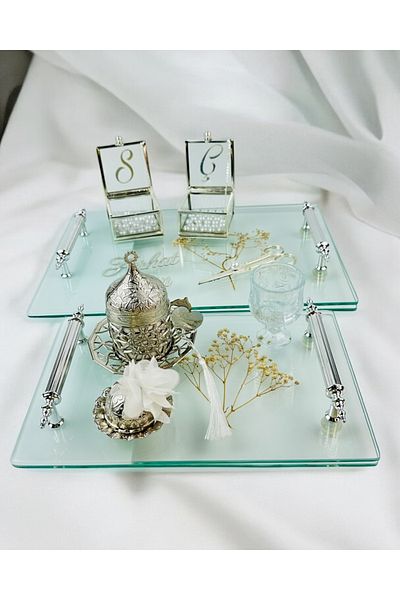 CyzHome Devotion Transparent Promise Tray and Engagement Tray Set