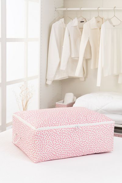REKHOME Large Size Powder Leaf Printed Bed Base Pillow Quilt Sweater Hurcu / 62x46x22