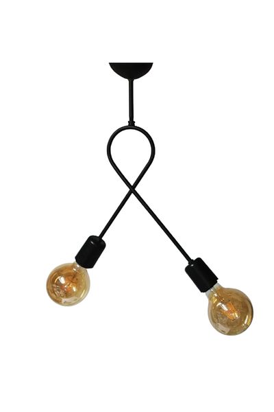 TEKAY AYDINLATMA Set of 2 Black Metal Chandeliers