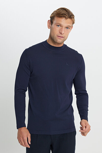 ALTINYILDIZ CLASSICS Standart Fit Normal Kesim Yarım Balıkçı Yaka Basic Triko Ekru Kazak