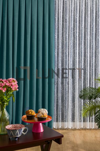 LUNETT HOME Off-The-Shelf Oil Color Pleatless Extra-Forced Flat Planting Backdrop Curtain Single Wing 12487
