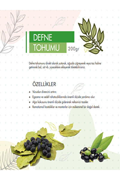 Fitoderman 400 gr Defne Tohumu