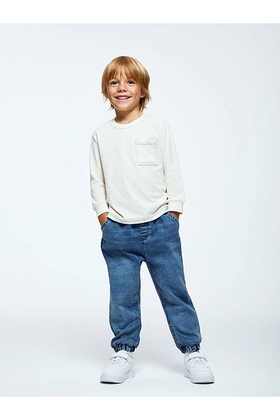 LC Waikiki Lcw Kids Indigo Elastic Waist Basic Boys' Jeans Pants