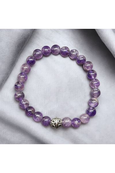 eHediyecim Capricorn Balance Stone - Amethyst Natural Stone Bracelets