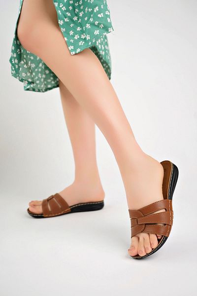 epaavm Tan Color Orthopedic Sole Slippers