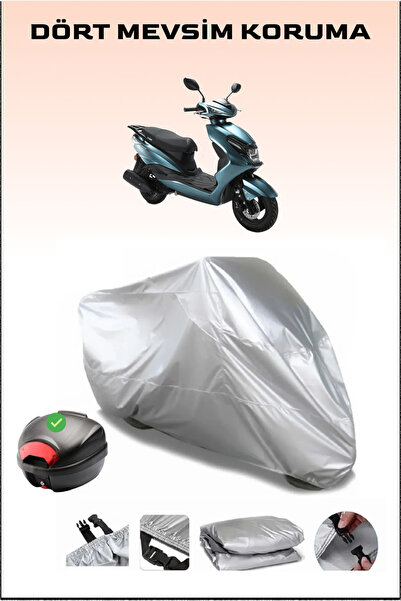 Breen Kuba Space 50 Pro Arka Çanta Uyumlu Motosiklet Branda Su Geçirmez Dayan...