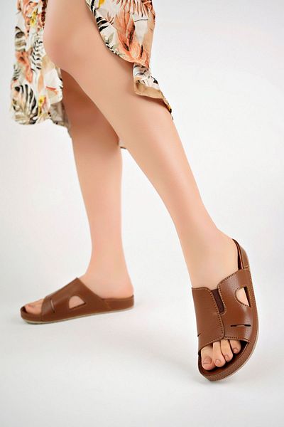 epaavm Tan Orthopedic Sole Slippers