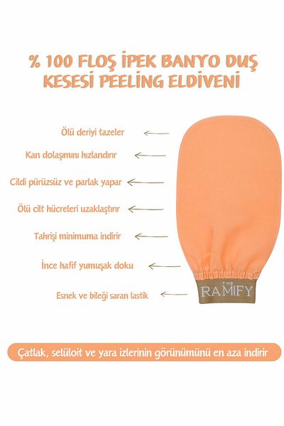 the ramify Custom Gloves - 100% Flush Silk Bath Shower Pouch for Sensitive Skin