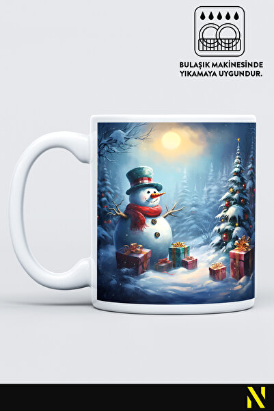 nilizma Christmas New Year Themed Snowman Mug Cup Mug 330 ml