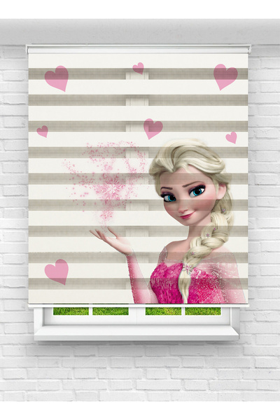 vanilyahome Kız Çocuk Odası Için Sevimli Karakter Temalı Desenli Baskılı Zebra Stor Perde