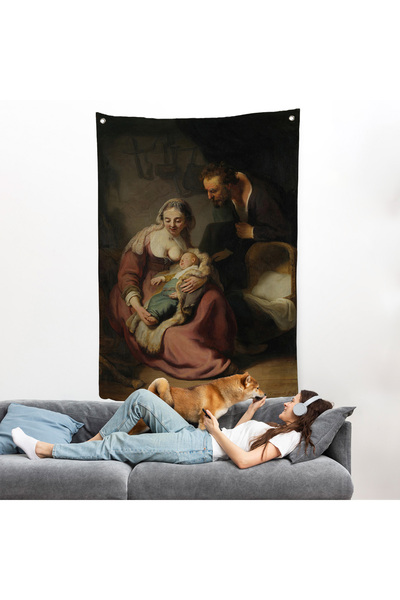 Rembrandt - Kutsal Aile Duvar Örtüsü - The Holy Family-7431