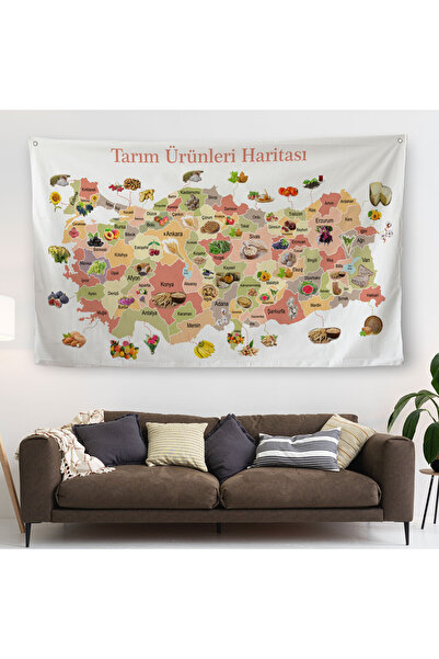 PAMUK'S DESİGN Tarım Ürünleri Yerli Malı Haftası Türkiye Haritası 1046