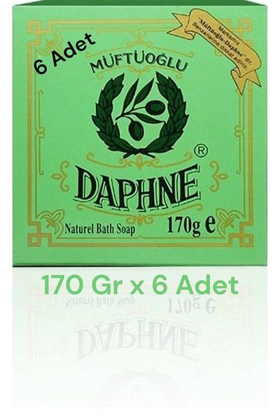ABDULLAH DAĞ Hatay Local Muftioglu Daphne Olive Oil Laurel Soap 170 g X 6 Pieces