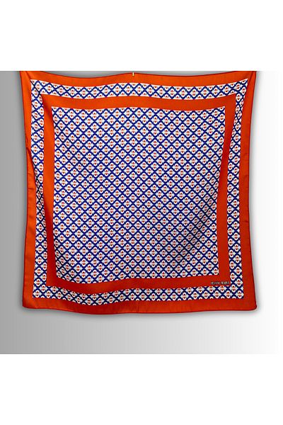 POZİTİF MRK Red Kerchief Bandana Silky Twill Satin with Chintemani Pattern 58Cmx58Cm
