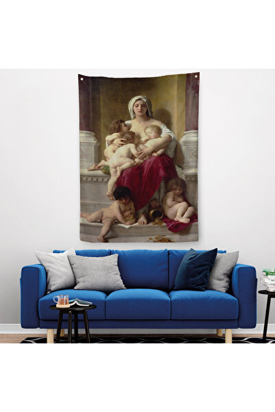 Yetiştirme Yurdundaki Kadın ve Çocuklar Duvar Örtüsü - Halısı William-Adolphe Bouguereau-6147