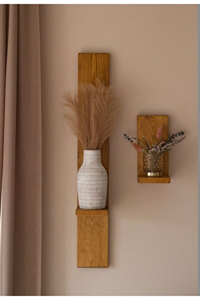 Woodymoda Ahşap 2'li Konsept Duvar Raf