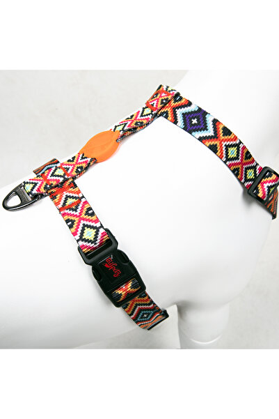Tailpetz Ethnıc H-tipi Göğüs Tasması Ayarlanabilir, Konforlu Ve Dayanıklı Desenli Köpek Tasması