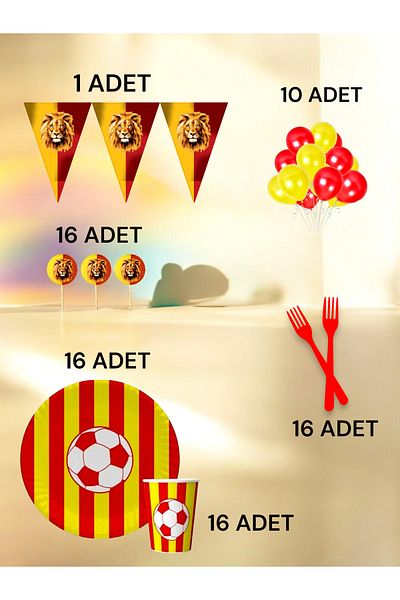 VibeHome Red Yellow Fan m Pack for 16 - Birthday Party and Fun Events