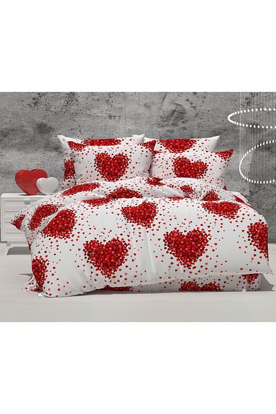 LilaMOON طقم غطاء لحاف قطني مزدوج من Sunrise Heart